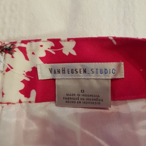 Van Heusen women's Studio size 0 skirt pink and white floral design - Picture 2 of 5